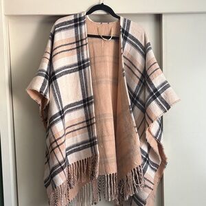 Flannel poncho